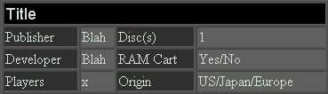 Criteria - Basic Info Table